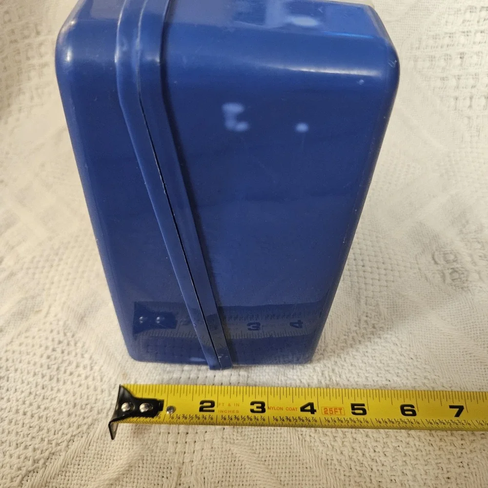 Vintage Disney Pinocchio Plastic Thermos Lunch Box Blue 90s Kidcore Handle